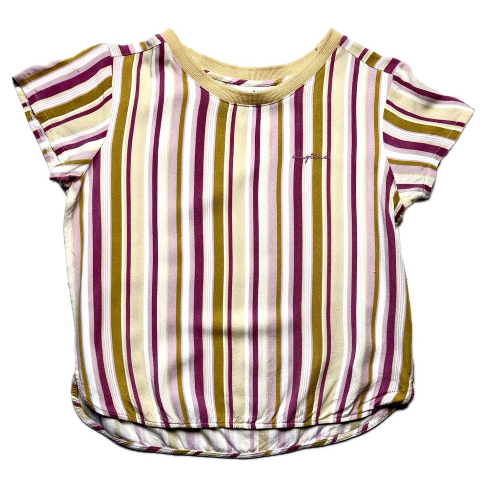 Mazine Retro Stripe Viscose Shirt Short Sleeve